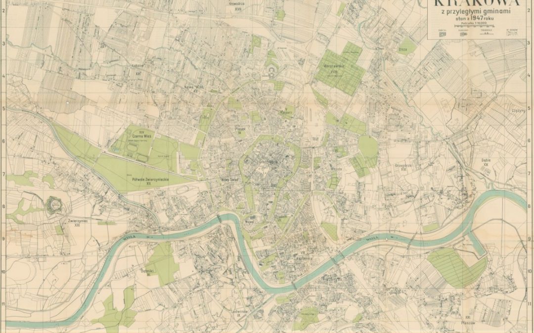1947, Szczegółowy plan Krakowa z przyległymi gminami