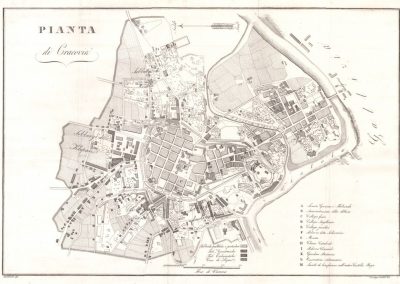 1831, Plan Wolnego Miasta Krakowa w obrębie okopów