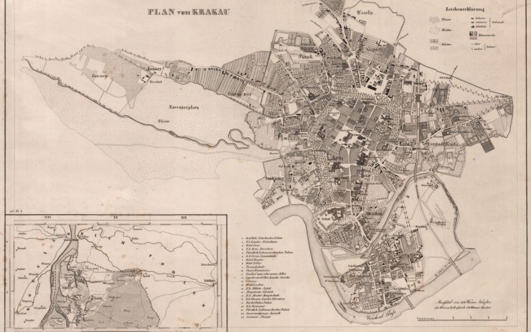 1855, Plan von Krakau