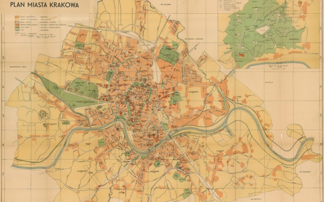 1940, Stadtplan von Krakau