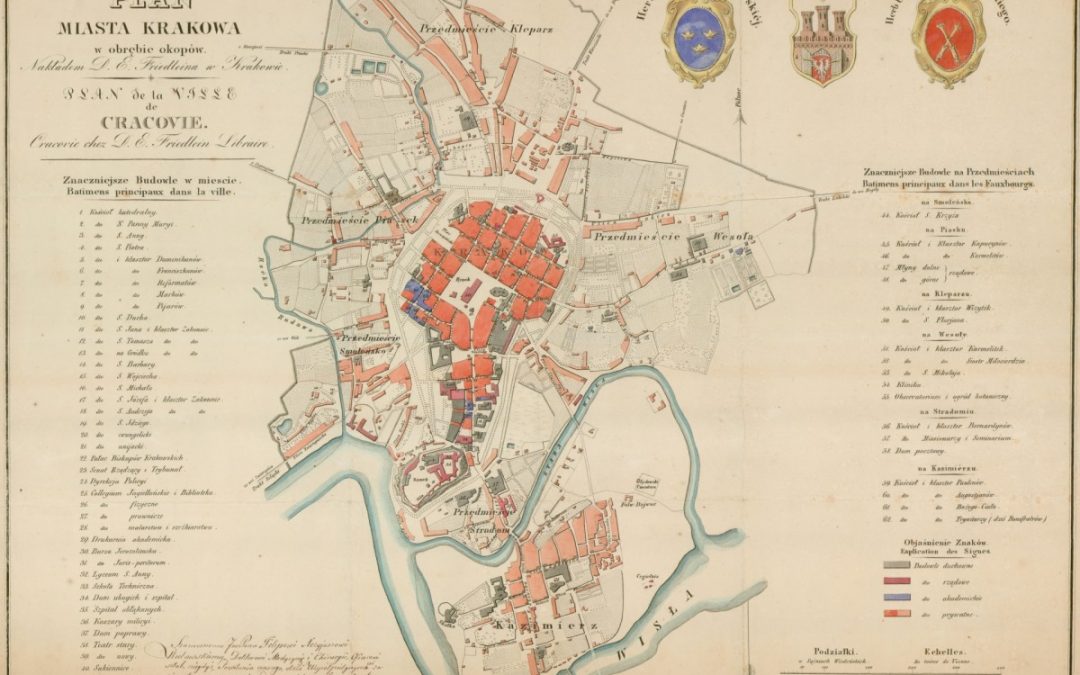 1836, Plan miasta Krakowa w obrębie okopów / Plan de la ville de Cracovie
